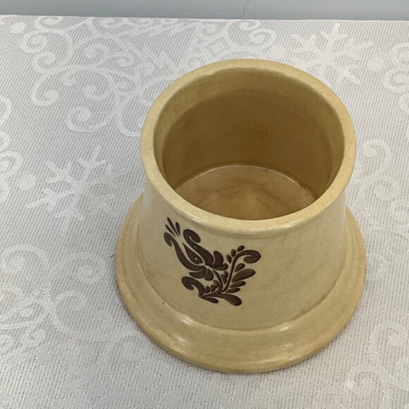 Pfaltzgraff USA Vintage Beige Ceramic Sugar Bowl (no lid) or Utensil Holder Brow - Picture 2 of 5